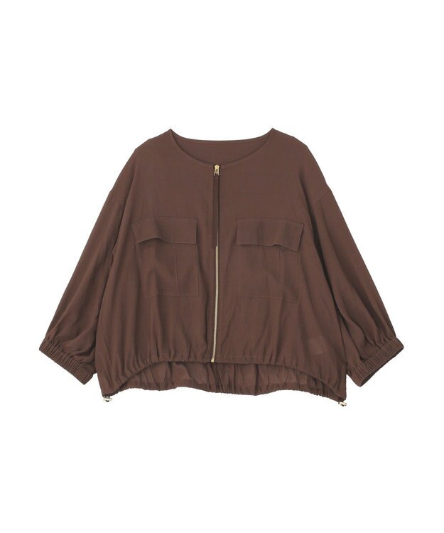 YECCA VECCA ドライタッチシアーブルゾン Brown