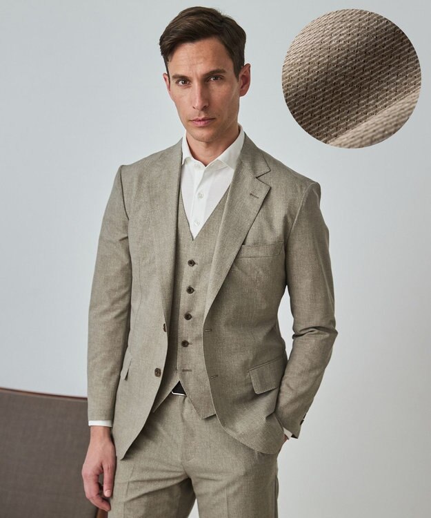 GOTAIRIKU 圧倒的清涼感【夏に必要なカイテキ7機能】クールドッツ セットアップジャケット_クラシックプリント(26年モデル) ベージュ_クラシックプリント