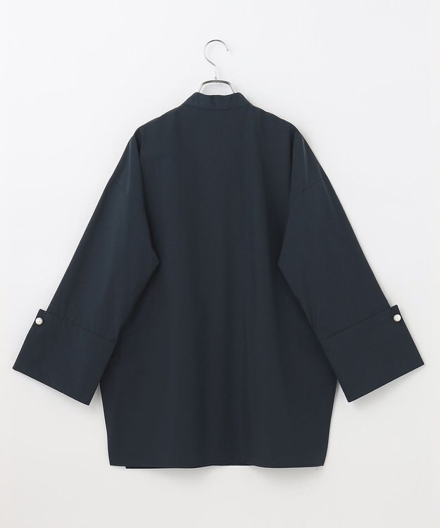 #Newans 【セレモニーにも】パールボタンビッグシャツ ネイビー系