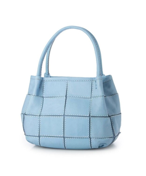 UNBILLION 【訳あり商品】ピークスピーク PEAKSPEAK / 牛革パッチワーク・フラップトートS サックスブルー