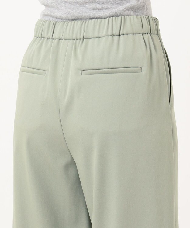 J.PRESS LADIES 【洗える】T／Rアルデンテツイル パンツ スモーキーグリーン系