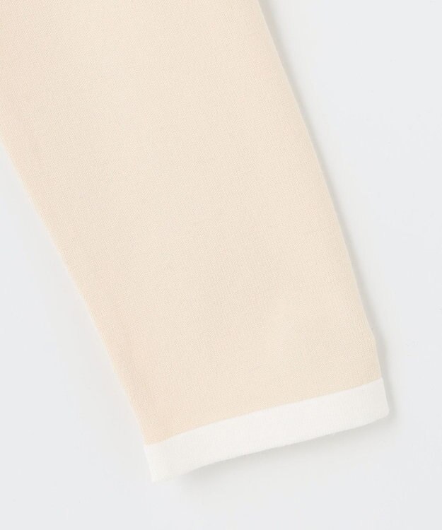 組曲 KIDS 【150-160cm】リボンインターシャニット カーディガン ベージュ系