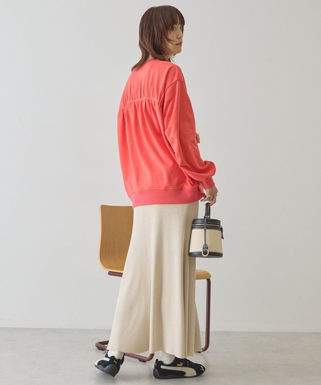 AMERICAN HOLIC バックギャザー裏毛スウェット Red