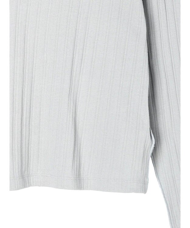 earth music&ecology ランダムリブタートルネックプルオーバー Sax