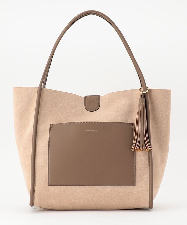 united bamboo フェイクボアリバーシブルトート ベージュ系