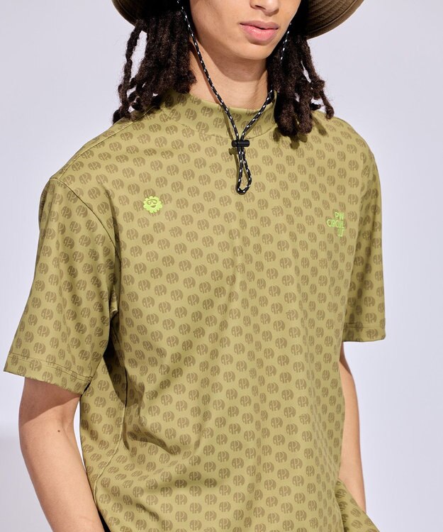 PW CIRCULUS 【MEN】エレファント ドットモックネック ゴルフ カーキ系5