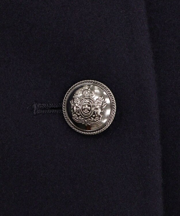 23区 S ウールリバー ノーカラーコート ダークネイビー系