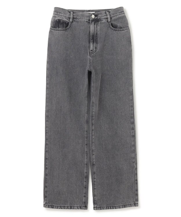 BEIGE， 【洗える・SPRiNG 3月号掲載】FICUS / デニムワイドストレートパンツ Slate