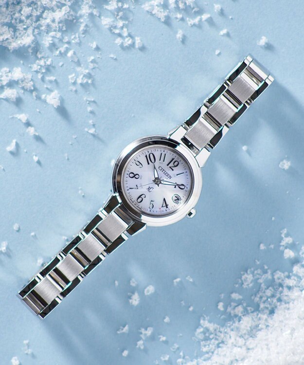 CITIZEN 【xC】エコ・ドライブ電波時計 ES9430-54B 日付・秒針あり 判読しやすいアラビア数字 シルバー