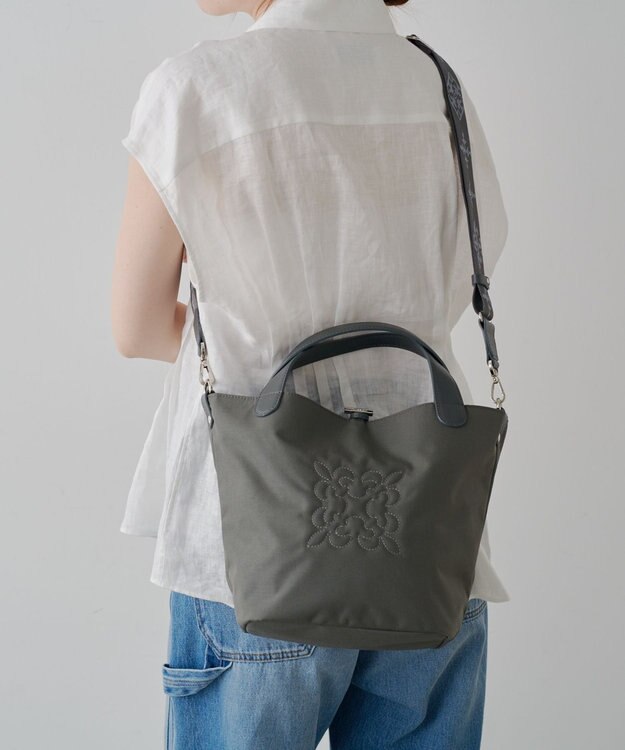 russet コーデュラナイロン2WAYタウントートバッグ(CE-1673-WEB) Gray