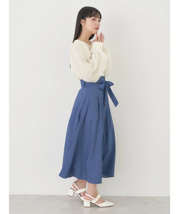 earth music&ecology デニムライクスカート Blue