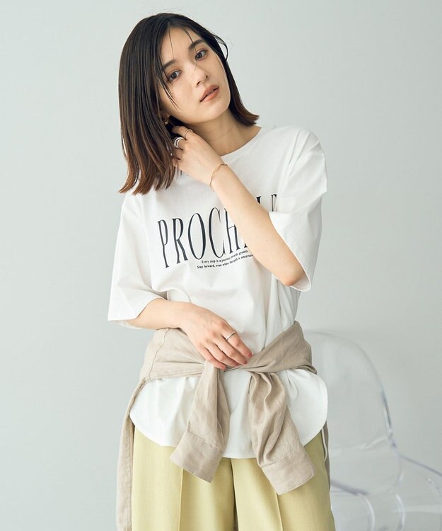 YECCA VECCA 【UVカット】ロゴBIGTee Off White