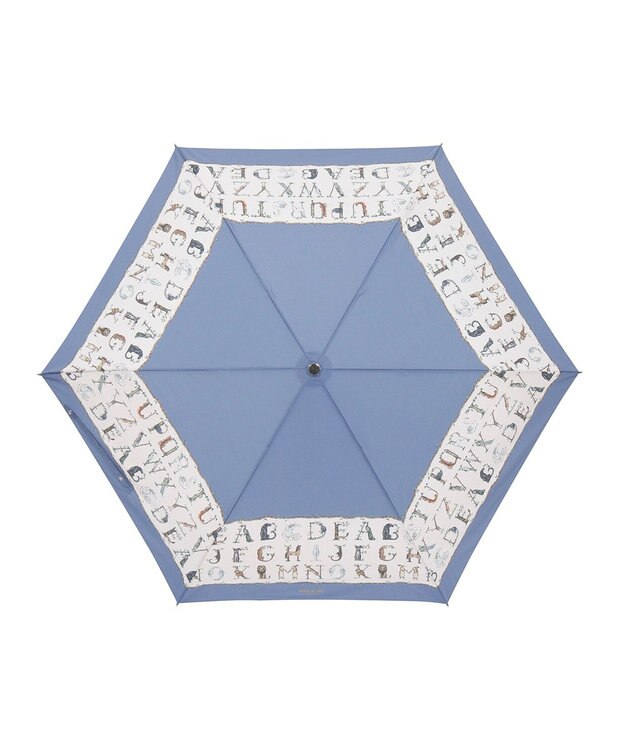 MOONBAT ポール & ジョー (PAUL & JOE ACCESSOIRES) ABC Garden アニマル 折りたたみ傘 竹手元 巾着型傘袋 ネイビーブルー