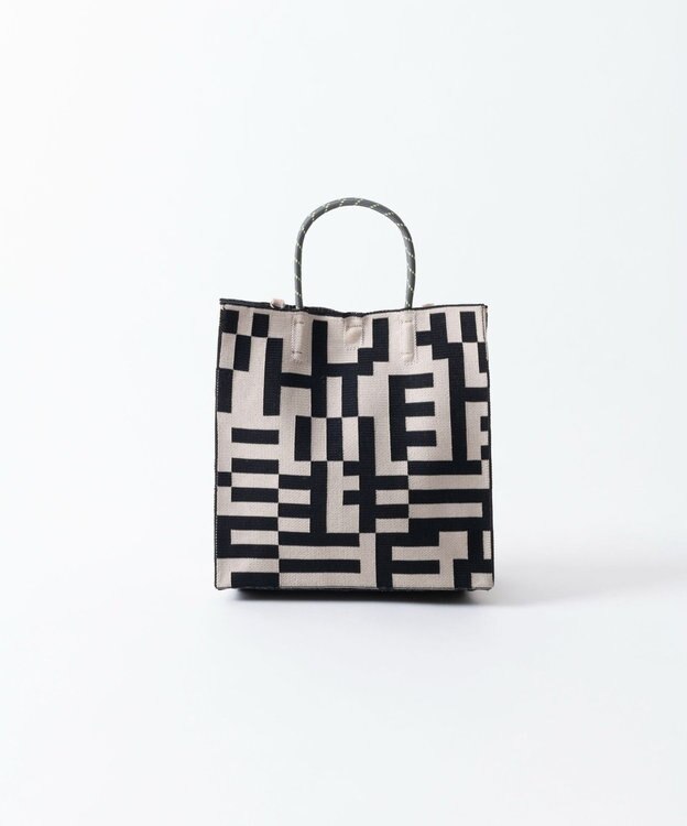 TRICOTE MOSAIC PATTERN PAPER BAG／モザイク柄ペーパーバッグ 99BLACK