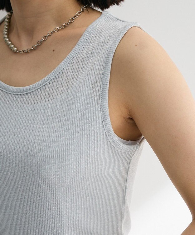 Green Parks ・Ｐｅｔｉｔ　Ｆｌｅｕｒ　ラメリブタンクトップ Black