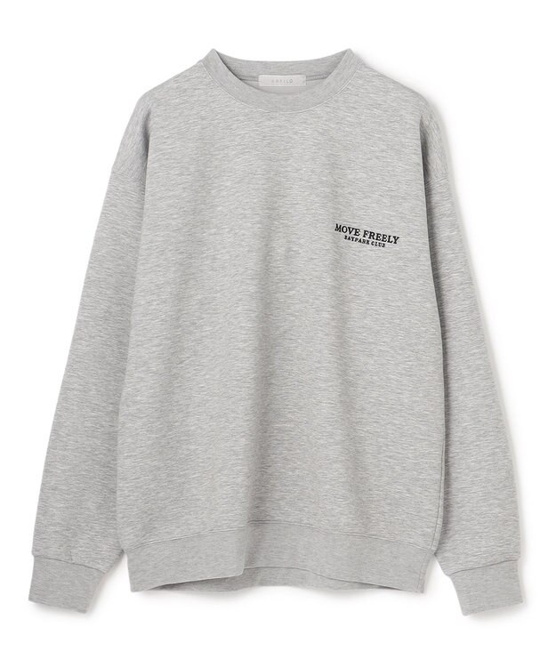 UNFILO MENS 【男女兼用】BEAUTY FORM JERSEY ロゴ クルー グレー