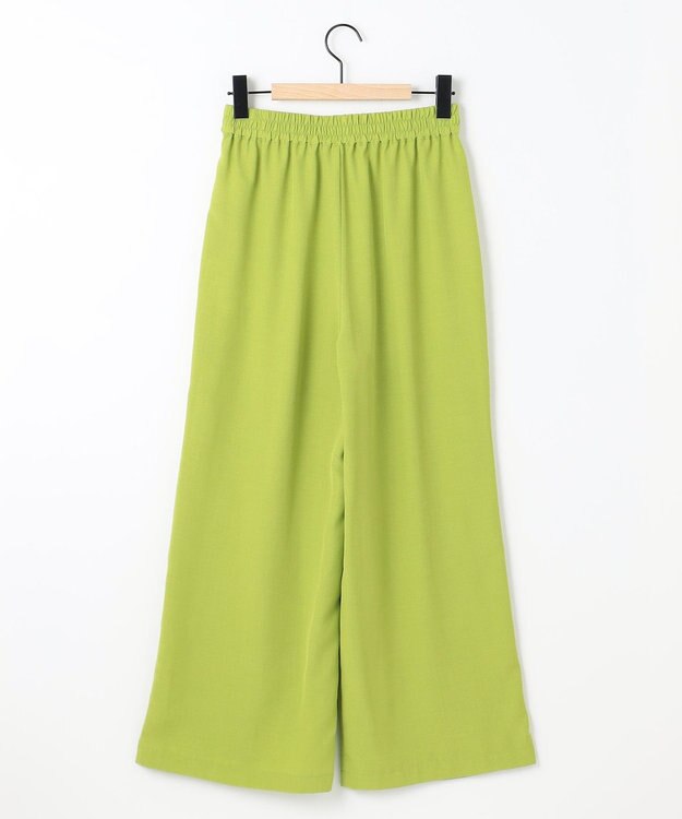 SHARE PARK LADIES ドライタッチリネンライクパンツ 黄緑系