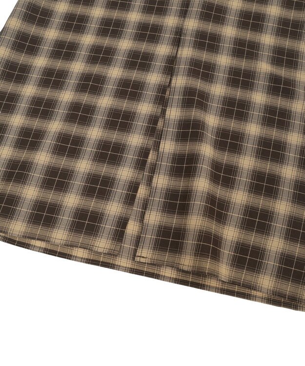 earth music&ecology 2wayフリルチェックキャミワンピース Brown