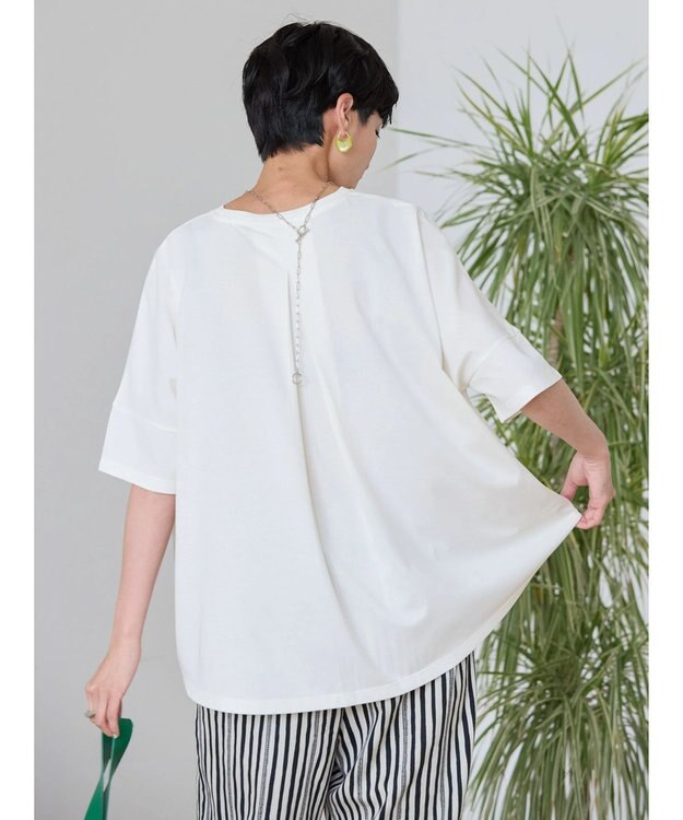 AMERICAN HOLIC 接触冷感バックタックカットプルオーバー White