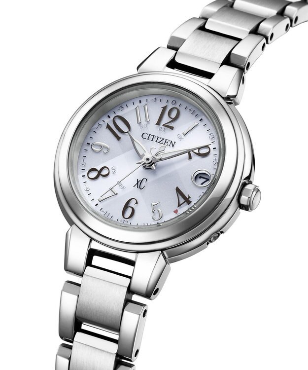 CITIZEN 【xC】エコ・ドライブ電波時計 ES9430-54B 日付・秒針あり 判読しやすいアラビア数字 シルバー