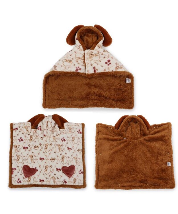 PET PARADISE ディズニー わんわん物語 レディ 着る毛布 小型犬 ホワイト×ブラウン