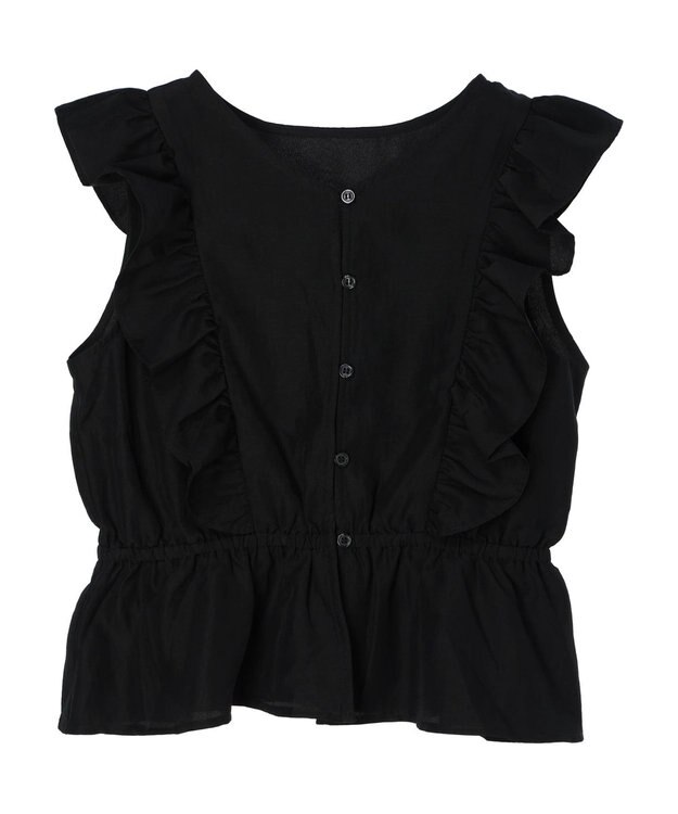 Green Parks ・ＳＵＧＡＲ　ＳＰＯＯＮ　２ｗａｙペプラムブラウス Black