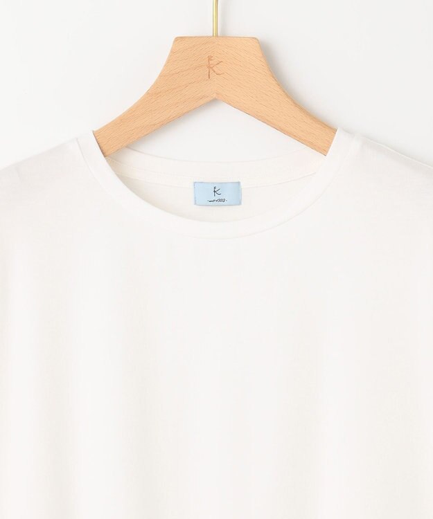 組曲 ストレッチ天竺ティアード ロングＴシャツ アイボリー系