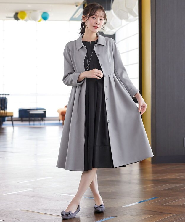 Tiaclasse L 【新色追加】ステンカラードレスコート グレー