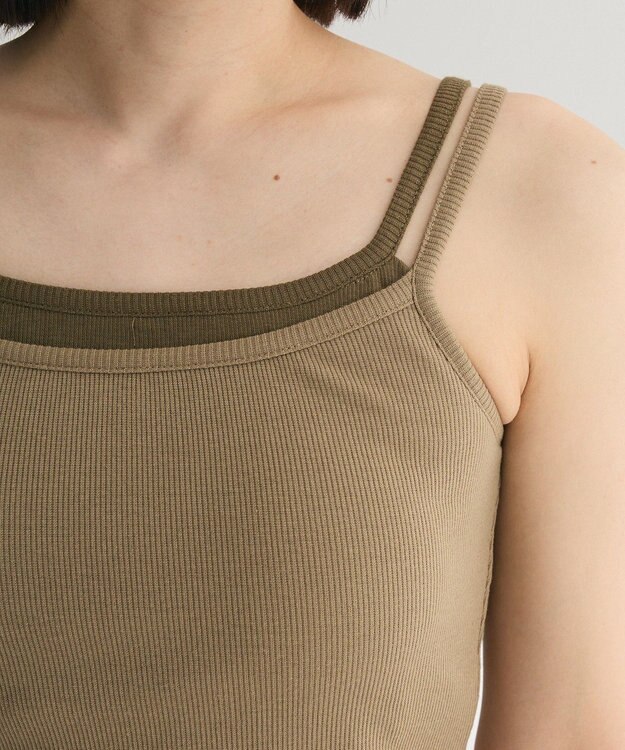 Green Parks ・Ｐｅｔｉｔ　Ｆｌｅｕｒ　レイヤードキャミ（カップ付 Gray Mixture