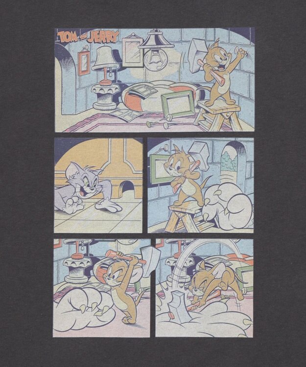 WEGO 【新柄追加/ユニセックス着用アイテム/SMLサイズ展開】TOMandJERRYグラフィックT（S） 柄8