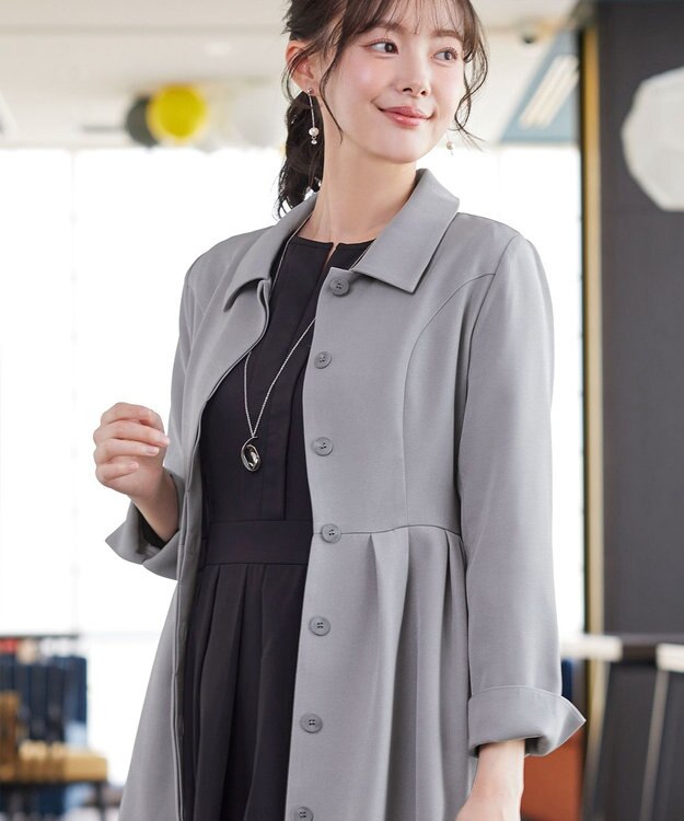 Tiaclasse L 【新色追加】ステンカラードレスコート グレー