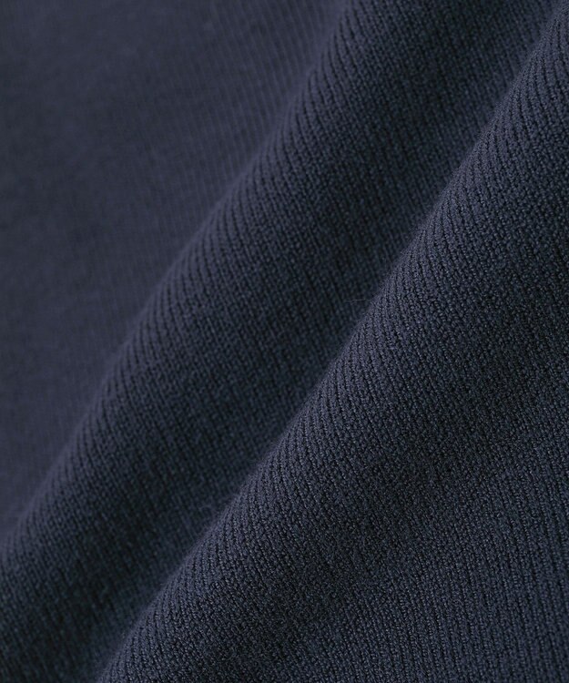 earth music&ecology ダブルジップロゴニットプルオーバー Navy