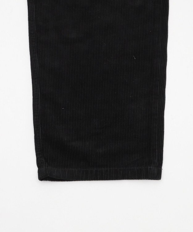 WEGO 【ユニセックス着用ITEM/ウエストゴム/SMLサイズ展開】コーデュロイイージーストレートパンツ ブラック