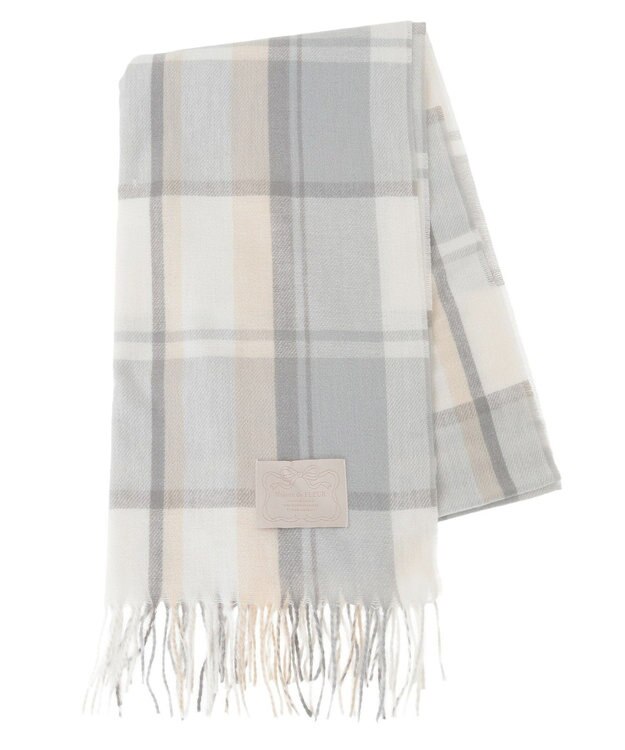 Maison de FLEUR チェックストール Grayish Blue