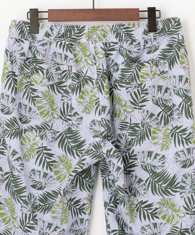 JOSEPH ABBOUD MOUNTAIN 【SPACE／UNISEX】リーフプリント イージーショートパンツ カーキ系5