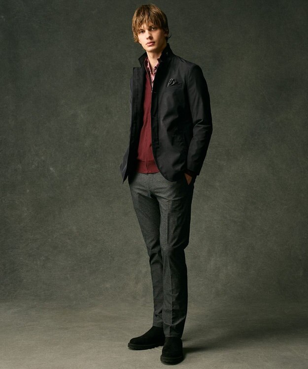 JOSEPH ABBOUD 【ストレッチ/パウダータッチ/JAPANファブリック】アーティローザストレッチジャケット ブラック系