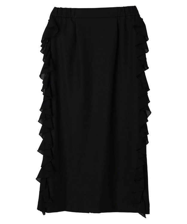 Green Parks ■ＥＳＣＡＲ　サイドラッフルナロースカート Black