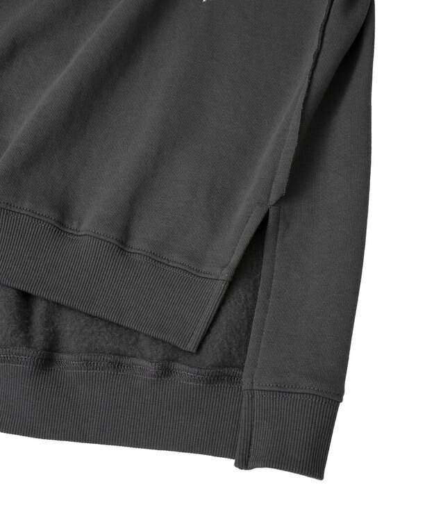 Green Parks 裏起毛ルーズサイズロゴプルオーバー Charcoal Gray