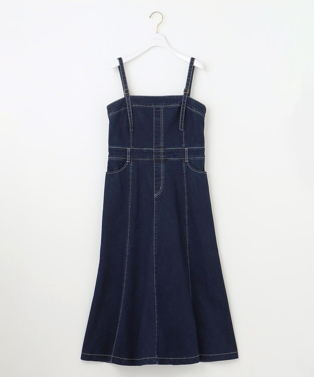 ANY SIS 【洗える】ストレッチライトデニム ワンピース インディゴ