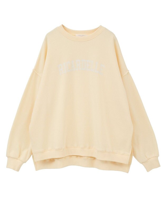 Green Parks 裏起毛ルーズサイズロゴプルオーバー Yellow