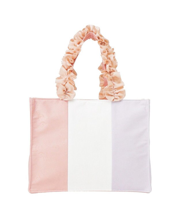 Maison de FLEUR トリコロールフリルハンドルトートバッグ Multi