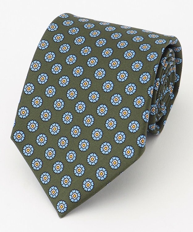 J.PRESS MEN 【ADAMLEY】花小紋ネクタイ カーキ系8