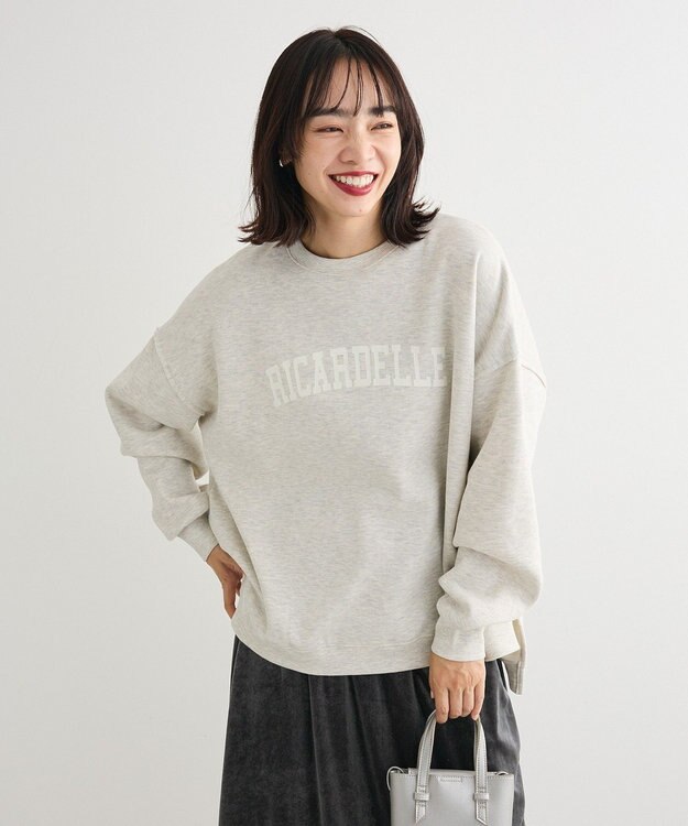 Green Parks 裏起毛ルーズサイズロゴプルオーバー Oatmeal