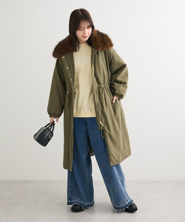 Green Parks 裏起毛ルーズサイズロゴプルオーバー Yellow