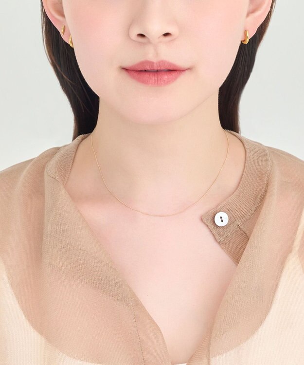Phoebe 【K10】シャインリンクグルメッタチェーンネックレス/全長:37cm+3cm ゴールド