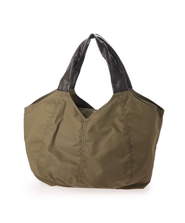 Y'SACCS リサイクルナイロン　ふんわりトート　Mサイズ カーキ