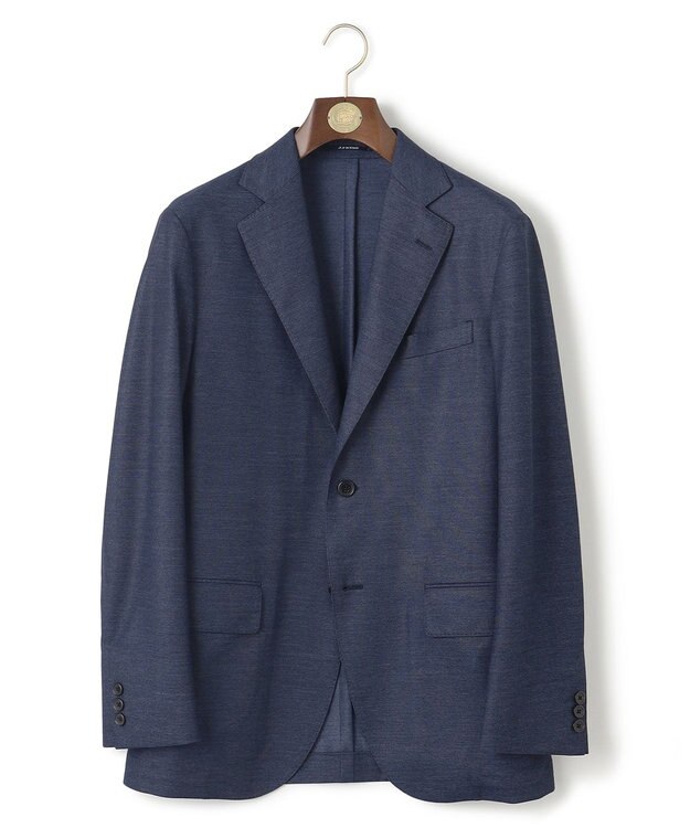 J.PRESS MEN プールに浮いているような快適な着心地【ストレッチ / 洗える / 吸水速乾/ 接触冷感】【J.PRESS-POOL WOOL】ジャージーセットアップ ジャケット ネイビー系