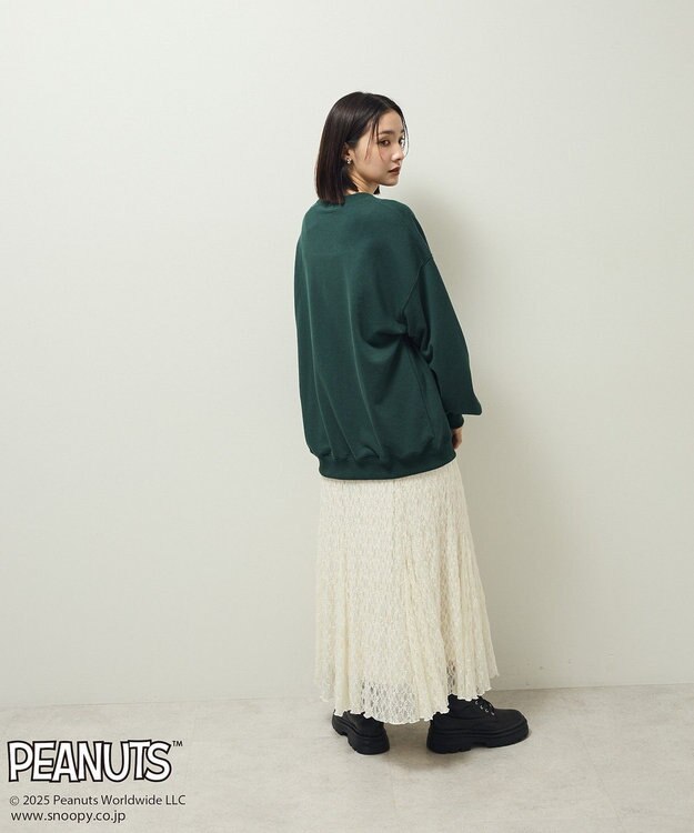 Green Parks ■PEANUTS ベースボールスウェット Green