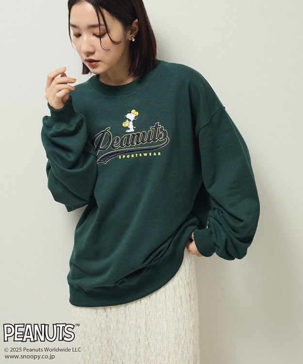 Green Parks ■PEANUTS ベースボールスウェット Green