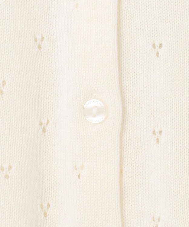 ANY KIDS アイレット ニット カーディガン オフホワイト
